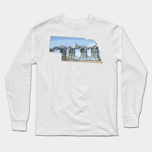 Nebraska state design / Nebraska lover / Nebraska carhenge gift idea / Nebraska home state Long Sleeve T-Shirt